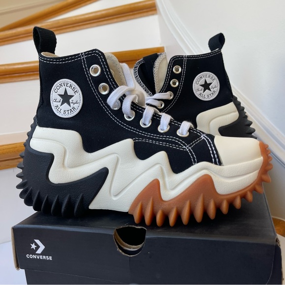 NWT Converse Run Star Motion CX Platform in black / white high top Chuck Taylor - Picture 2 of 10